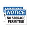 Signmission No Storage Permitted, 14 in W x Rectangle, Aluminum OS-2PACK-NS-A-1014-L-14868 - alternate 1